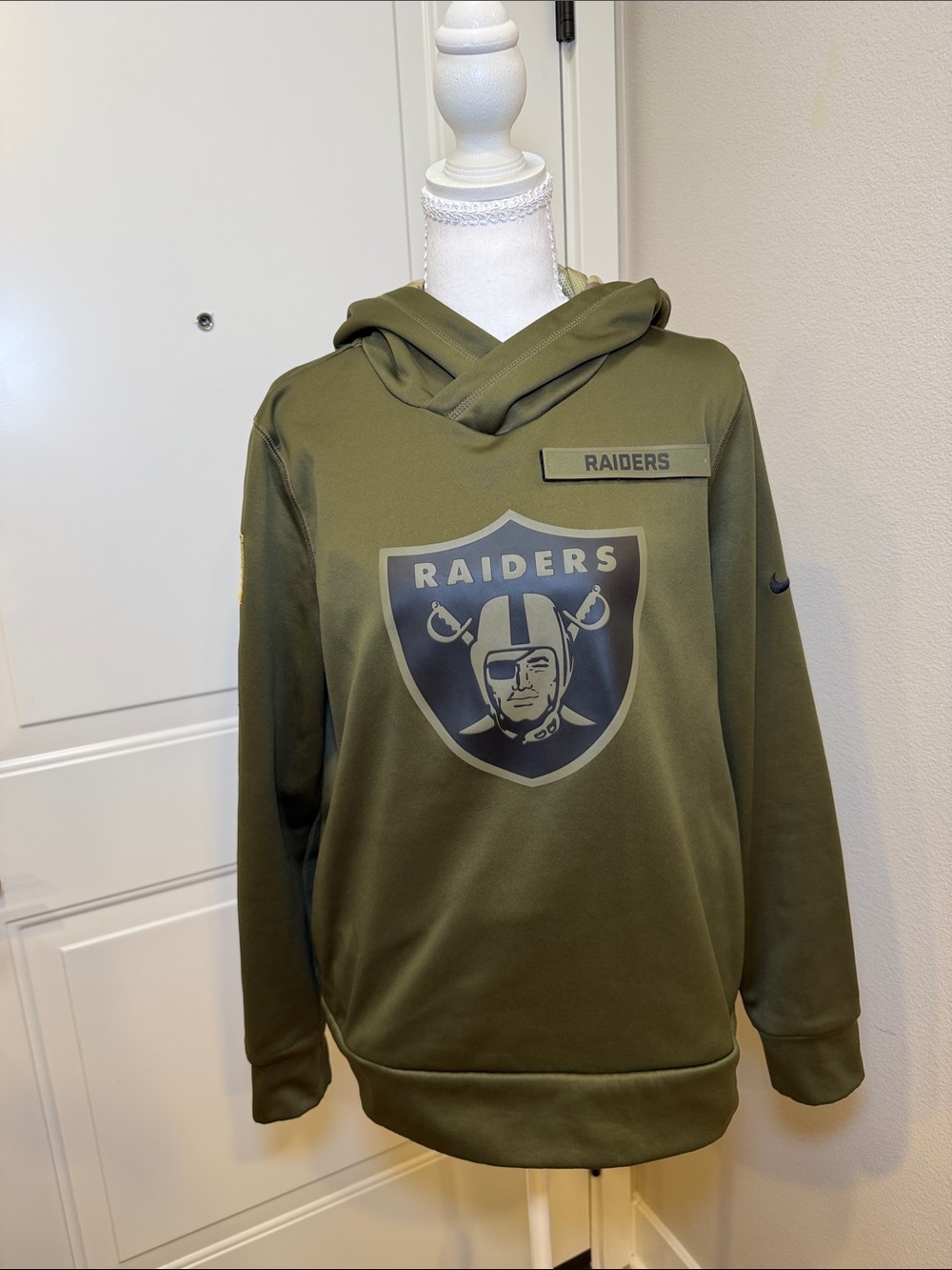 Women’s Raider Olive Green Crewneck/ Hoodie Sweatshirt with Pockets